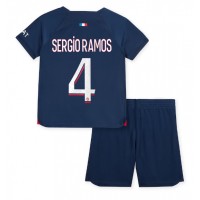 Paris Saint-Germain Sergio Ramos #4 Fotballklær Hjemmedraktsett Barn 2023-24 Kortermet (+ korte bukser)